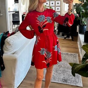 Diane Von Furstenberg Cinch Waist Silk Mini Dress NWOT